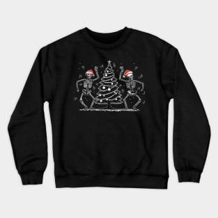 Skeletons Dancing Around The Christmas Tree Crewneck Sweatshirt